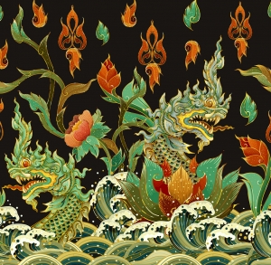 新中式壁纸壁画-ID:124598034