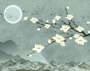 新中式壁纸壁画-ID:451452978