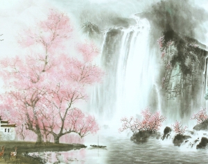 新中式壁纸壁画-ID:706655983