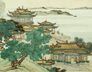 新中式壁纸壁画-ID:705777885