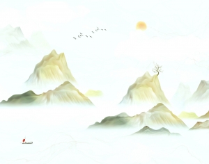 新中式壁纸壁画-ID:628573892