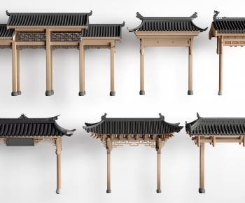 Chinese Style Decorated Archway-ID:383897072