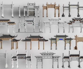 Chinese Style Decorated Archway-ID:177932025