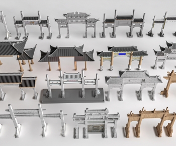 Chinese Style Decorated Archway-ID:773860936