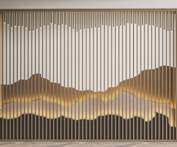 New Chinese Style TV Wall-ID:251254081