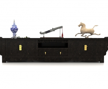 New Chinese Style Side Cabinet-ID:582387923