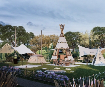 Modern Park Landscape-ID:491540915