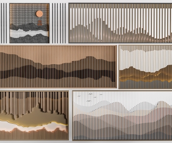 New Chinese Style TV Wall-ID:649993908