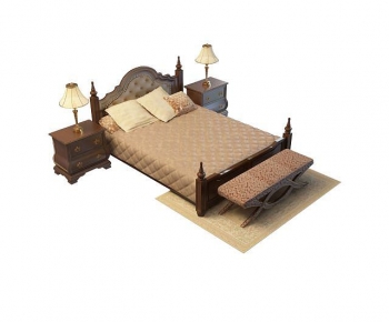 European Style Double Bed-ID:390686041