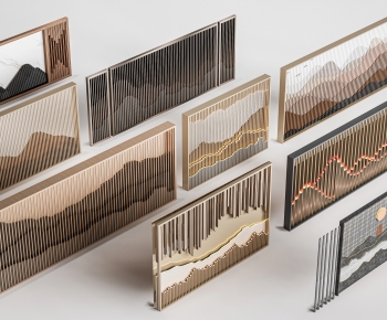 New Chinese Style TV Wall-ID:569087988