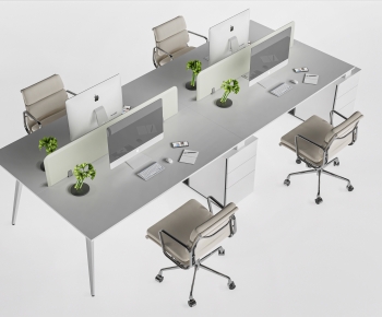 Modern Office Desk And Chair-ID:587091925
