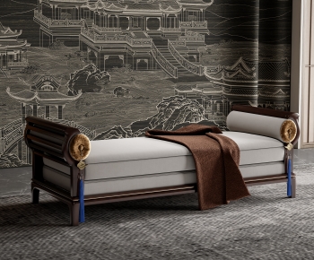 New Chinese Style Sofa Stool-ID:244096049