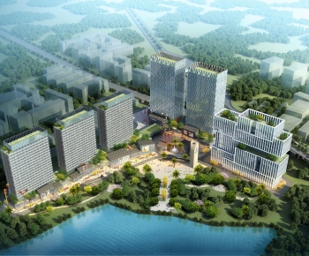 Modern Architectural Bird's-eye View Planning-ID:681488993
