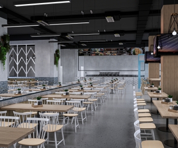 现代公司食堂餐厅-ID:797631032