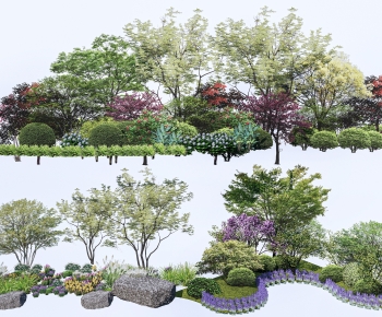 现代户外景观植物堆组合-ID:701652051