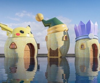 Modern Cartoon House-ID:737123017