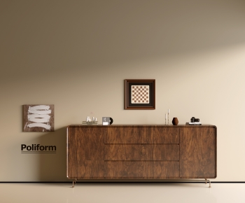 Poliform现代中古风实木边柜-ID:145019057