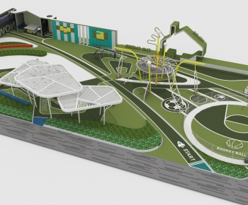 Modern Park Landscape-ID:911689049