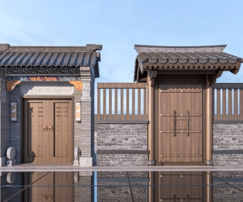 New Chinese Style Facade Element-ID:538861993