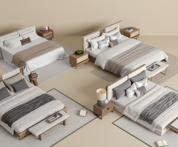 Modern Double Bed-ID:919248108
