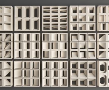 Modern Cement Brick Screen Partition-ID:296948911