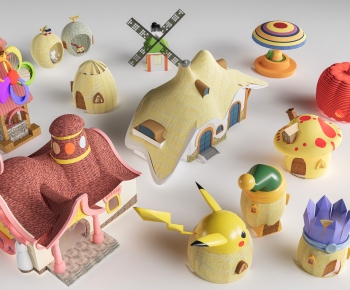 Modern Cartoon House-ID:769418009