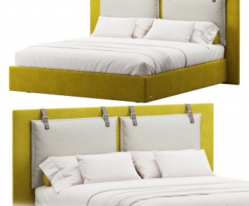 Modern Double Bed-ID:913621908