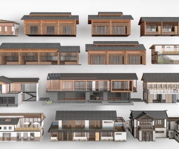 新中式民宿客栈建筑组合-ID:272059429