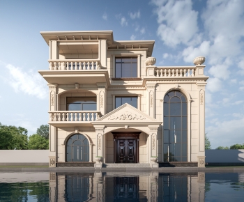 Simple European Style Detached Villa-ID:736768963