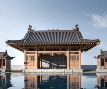 Chinese Style Religious Architecture-ID:259783038