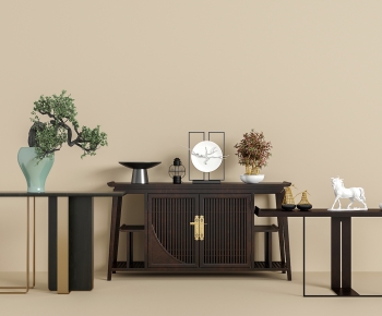New Chinese Style Entrance Cabinet-ID:615354067