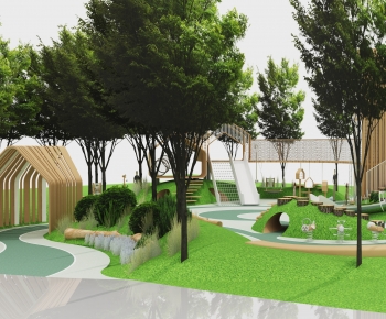 Modern Park Landscape-ID:960129021