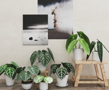 Modern Potted Green Plant-ID:184009085