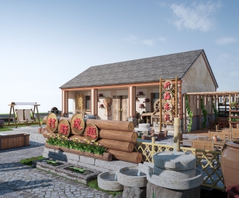 New Chinese Style Courtyard/landscape-ID:748367072