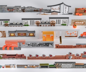 New Chinese Style Landscape Wall-ID:713011985