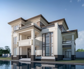 Simple European Style Detached Villa-ID:373678929