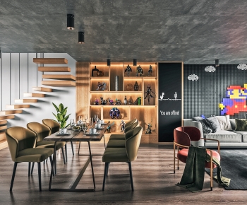 Industrial Style Dining Room-ID:139141166