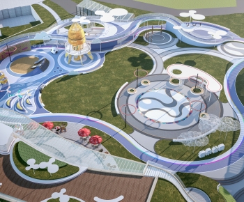 Modern Park Landscape-ID:571651941