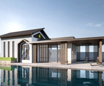 New Chinese Style Building Appearance-ID:119026903