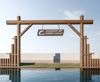 New Chinese Style Facade Element-ID:565232991