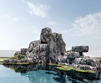 现代假山水景园艺小品-ID:234672078