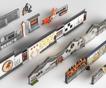 New Chinese Style Landscape Wall-ID:155632972