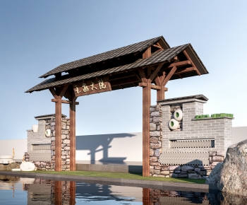 New Chinese Style Gate-ID:596242904