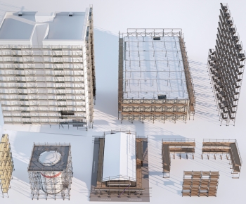 现代脚手架建筑组合-ID:228250031
