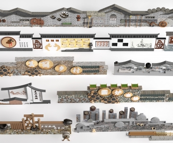 New Chinese Style Landscape Wall-ID:362907891