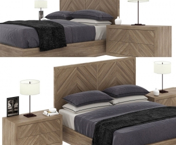Modern Double Bed-ID:270924097