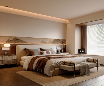 New Chinese Style Bedroom-ID:761539923