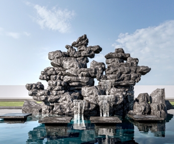Modern Rockery Waterscape-ID:155123003