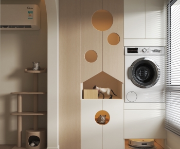 Modern Laundry Cabinet-ID:365319971