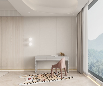 Modern Computer Desk And Chair-ID:496548897